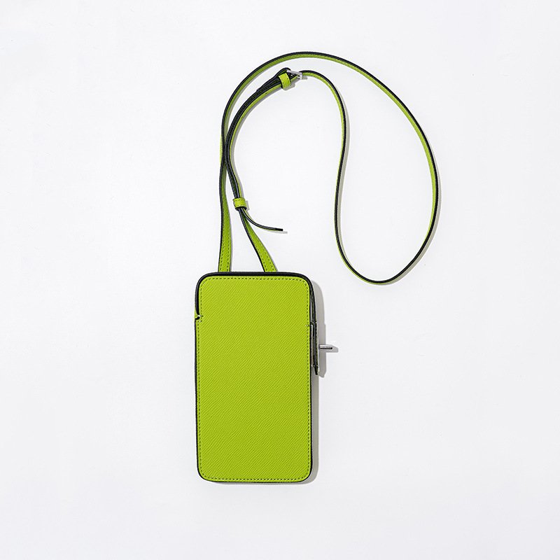 Epsom Leather Phone Crossbody Bag Green