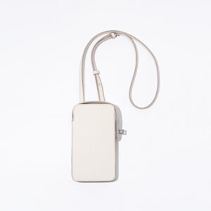 Epsom Leather Phone Crossbody Bag White