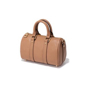 main image of Full Grain Leather Small Boston Bag Sand