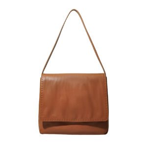 front of Vegetable Tanned Leather Shoulder Bag Tan